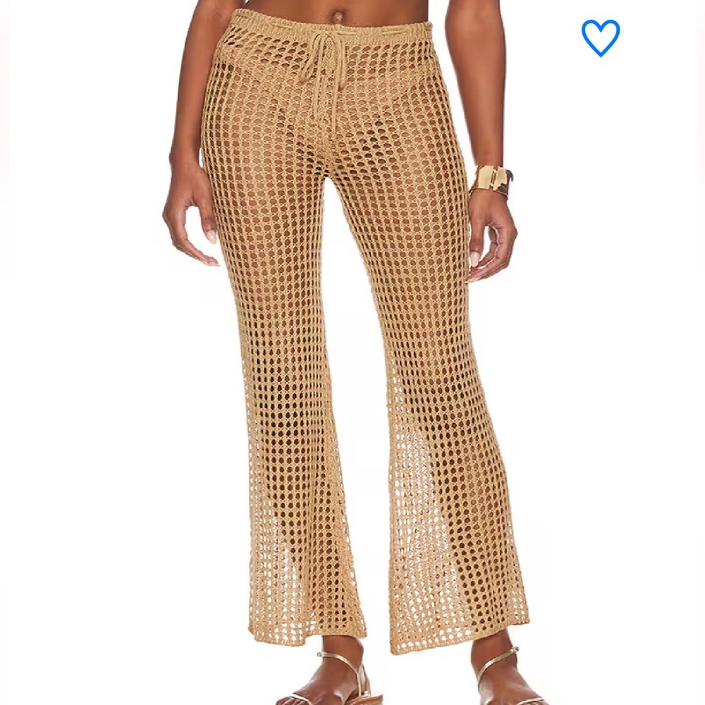 Revolve Superdown Elektra Crochet Drawstring Pants Size M